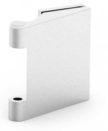 závěsy pro skleněné dveře METAL-BUD zesílené, hranaté, inox