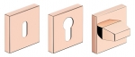 interiérová klika METAL-BUD Cube Q, Premium, měď PVD