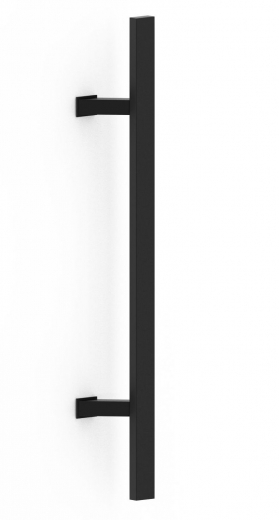 dveřní madlo METAL-BUD 4x2/150cm, zkosené, obdelníkové, černá